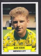 Panini - Football 93 - # 166 Mark Robins - Norwich