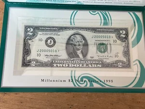 Millennium Note Series 1995 $2 Star Note FREE SHIPPING - Picture 1 of 4