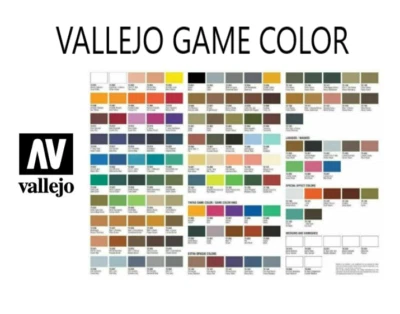 VALLEJO GAME COLOR Acrylic 17ml Bottles COMPLETE RANGE YOUR CHOICE