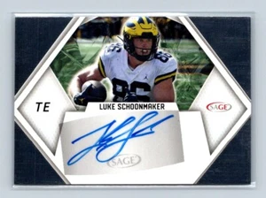 2023 Sage football autograph Luke Schoonmaker # A-LS - Picture 1 of 2