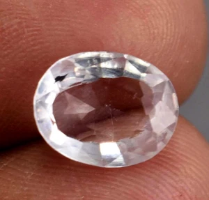 Natural Ceylon White Sapphire 2.40 CT Beautiful Oval Shape A-1 Loose Gemstone - Picture 1 of 8