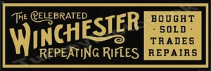 WINCHESTER REPEATING RIFLES 6" x 18" METAL SIGN - Picture 1 of 1