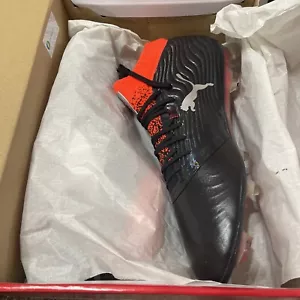 PUMA Men's One 18.1 FG Soccer Cleats 104527-01 Black Orange Silver Size 8.5 - Picture 1 of 7