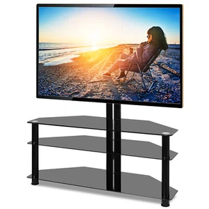 Schwenkbare Boden TV Halterung, 3 in 1 stabiler Flachbildschirm LCD LED flach für 40 bis 65 Zoll - Bild 1 von 12