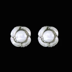 Georg Jensen. Sterling Silver Screw Back Earrings #37. 1933-44 Hallmarks. - Picture 1 of 3