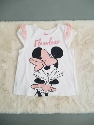 Girls Junior Minnie Mouse White/Pink Flawless Shirt Size 6X - Image 1 of 4