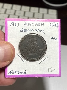 1921 Germany Aachen 25 Pfennig - Picture 1 of 2