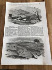 1857 illustrated london news print . sketches in western australia