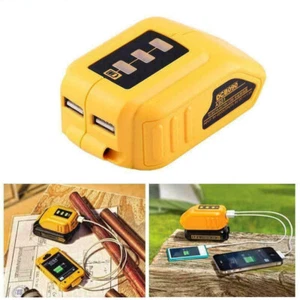 Adaptador de batería de fuente de alimentación de iones de litio USB doble 18V-20V con LED DCB090 para Dewalt Max - Imagen 1 de 9