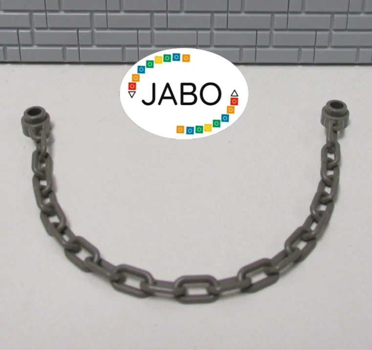 (N6/41) Lego 1x 30104 cadena con 21 eslabones antiguo gris oscuro 3225 10123 5987 4557 Foto 1 de 1