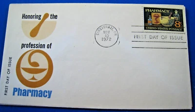 UNITED STATES 1972 -  SCOTT #1473   -  FDC  -  PHARMACY - Image 1 of 2