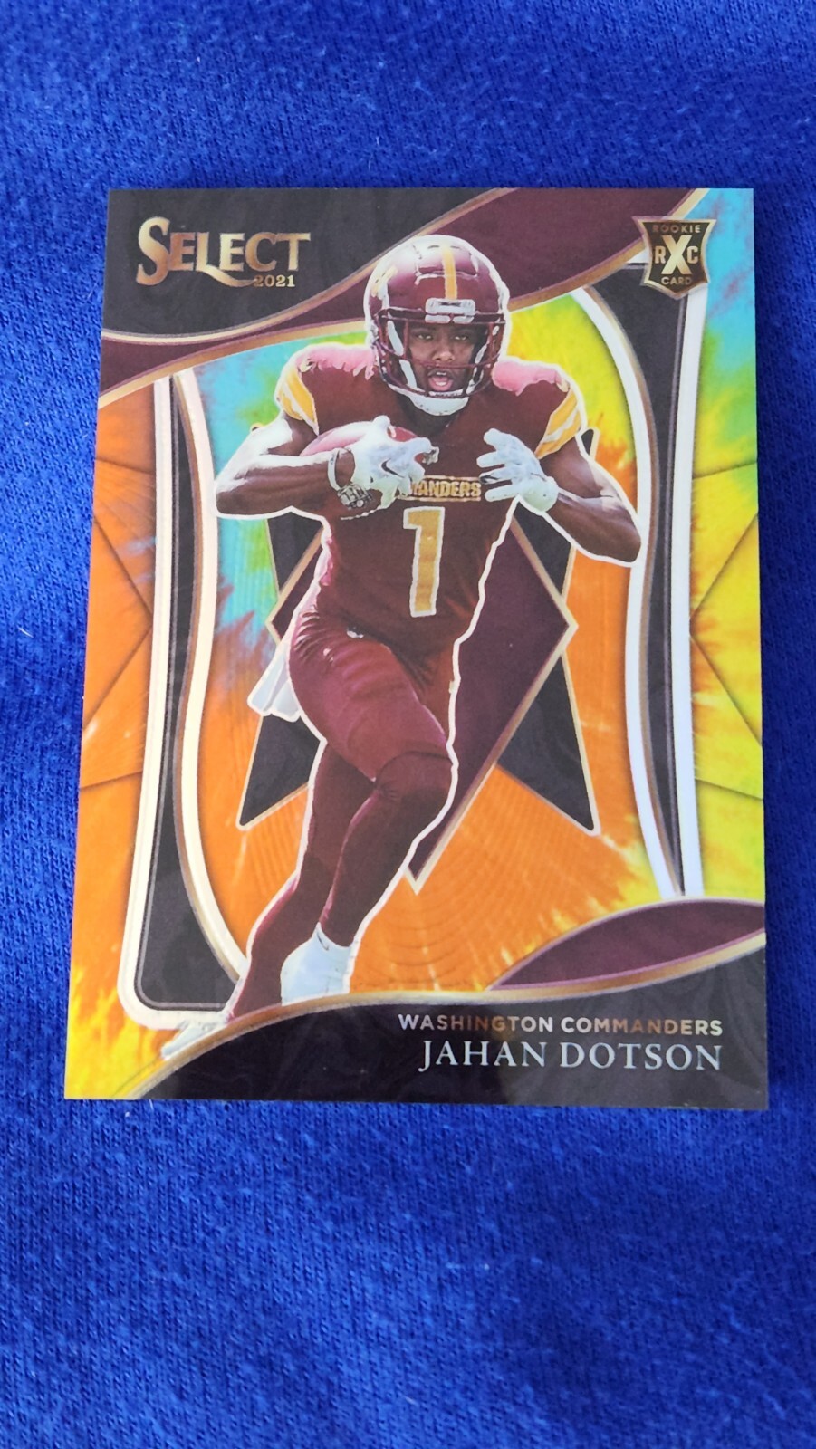 2021 Panini Select XRC Tie Dye Prizm #415 Jahan Dotson /25 RC Rookie
