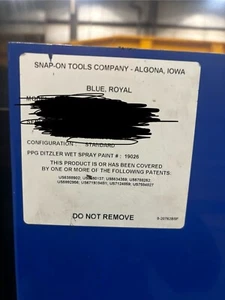 snap on tool box heritage roll cart 40 in blue double bank - Picture 1 of 6