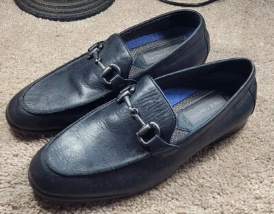 VINCE CAMUTO-Black Leather, Mens Slip.On/Horse.Bit, Casual Loafers-(8.M) - Image 1 of 4