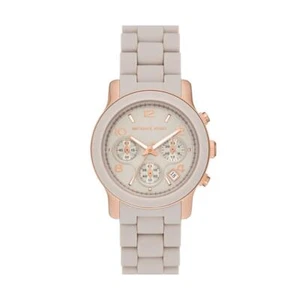 Reloj de Mujer MICHAEL KORS RUNWAY MK7386 Chrono Acero Silicona Gris Gold Rose - Imagen 1 de 1