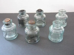 Lote de seis botellas de tinta Aqua Glass Bimal vintage - Imagen 1 de 22