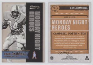 2016 Panini Classics Monday Night Heroes Bronze Earl Campbell #17 HOF