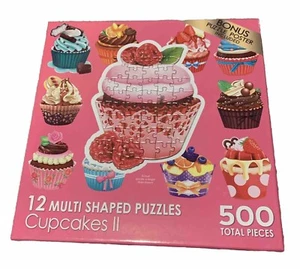 - RoseArt - Mini Shaped - - 500 Piece Jigsaw Puzzle Cupcakes II - Picture 1 of 1