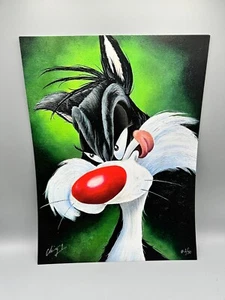 Chris 51 painting print Sylvester Looney Tunes 12x16 signed numbered LTD Edition - Picture 1 of 5