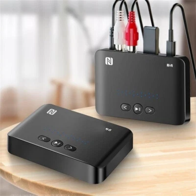 Wireless HiFi 5.0 3-in-1 Audio Transmitter Receiver NFC Music Adapter AUX RCA - Image 1 of 4