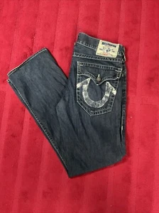 True Religion Men's Straight Jeans w/ Flaps Natural Super T 30 X 25 30x25 3C - Picture 1 of 8