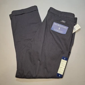 New Polo Ralph Lauren Black Chino Hammond Pant Classic Fit 38x30 American Sport - Picture 1 of 10