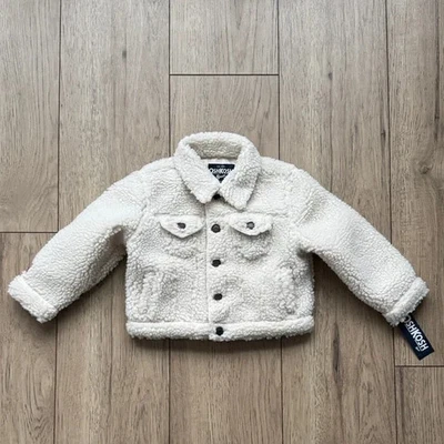 Chaqueta OshKosh B'gosh Peluche Polar Crema Niño Pequeño 2T Nueva con Etiquetas Nueva Foto 1 de 4