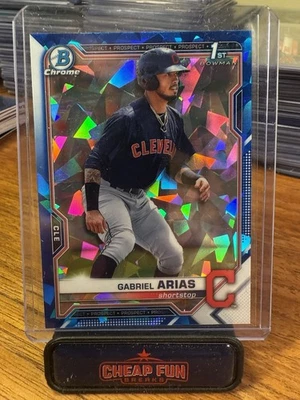 2021 Bowman Sapphire Edition Gabriel Arias #BCP-89 1st Prospect (RC) Guardians - Image 1 of 2