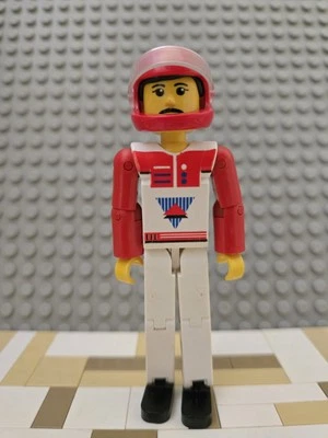 LEGO Technic Racing Figure w/ Red Helmet - Vintage Set #8714 (tech036) - Image 1 of 3