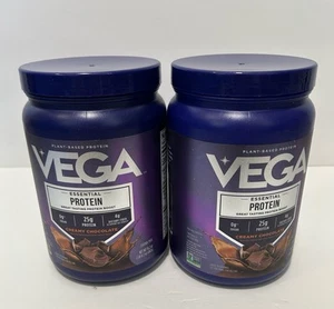 2Pack VEGA Plant-Based Essential Protein, Creamy Chocolate, 1.2LB, EX: 10/2026 - Picture 1 of 3