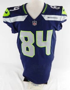 2017 Seattle Seahawks Amara Darboh #84 Game Used Blue Jersey 42 744 - Bild 1 von 10