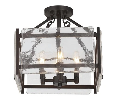 Glenwood by Brian Thomas 4 Light Ceiling Light in English Bronze by Savoy House - Image 1 of 4