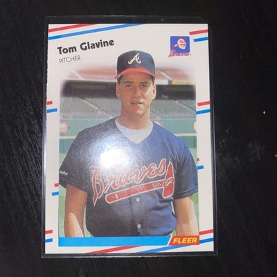1988 FLEER #539 TOM GLAVINE ROOKIE CARD RC HOF BRAVES 10/10? - Image 1 of 2