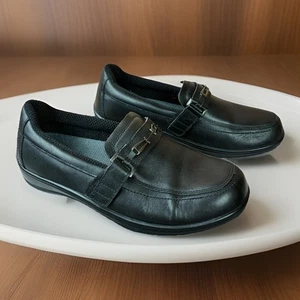 Orthofeet Women’s Black Leather Chelsea 817 Orthopedic Diabetic Loafers Sz 9.5 - Picture 1 of 7