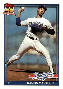 1991 Topps MLB Baseball Card Ramon Martinez Los Angeles Dodgers #340 - Picture 1 of 2