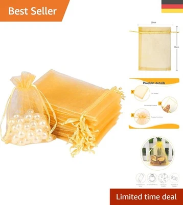 Hochwertige Organzasäckchen 20x30 cm, 30 Stück zur kreativen Geschenkverpackung - Bild 1 von 4