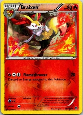 Braixen 26/162 Reverse Holo Uncommon XY - BREAKthrough LP - Image 1 of 2