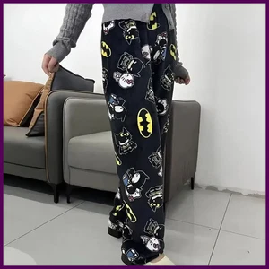 Neu Y2k Herbst Kitty Batman Pyjamahose Cartoon Hip Hop Damen - Bild 1 von 26