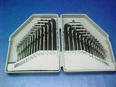 New 30pc Combo Hex Key Allen Wrench Set 15 EACH SAE & METRIC W/ CASE - Image 1 of 2