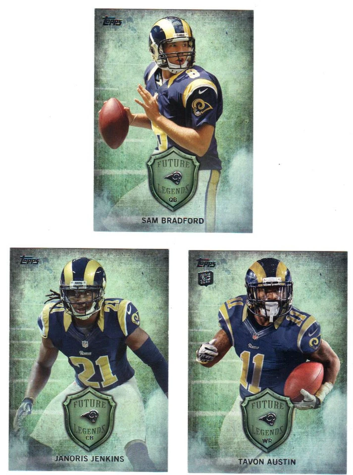 2013 Topps Future Legends Lot (3)  St. Louis Rams Tavon Austin Bradford Jenkins - Image 1 of 1