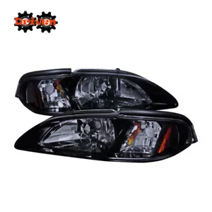 Ford Mustang 94-98 Smoked Housing Amber 1PC Headlight Corner GT Cobra SVT 4.6L - Picture 1 of 4