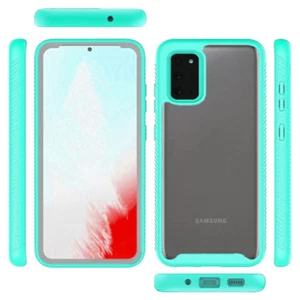 For Samsung Note 20 Ultra Transparent Shockproof Durable Bumper Cover CLEAR/TEAL - Picture 1 of 2
