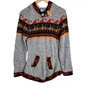 FELPA CON CAPPUCCIO ANDES Import PERUVIANA Alpaca Grat Arancione Made in Peru - Foto 1 di 9