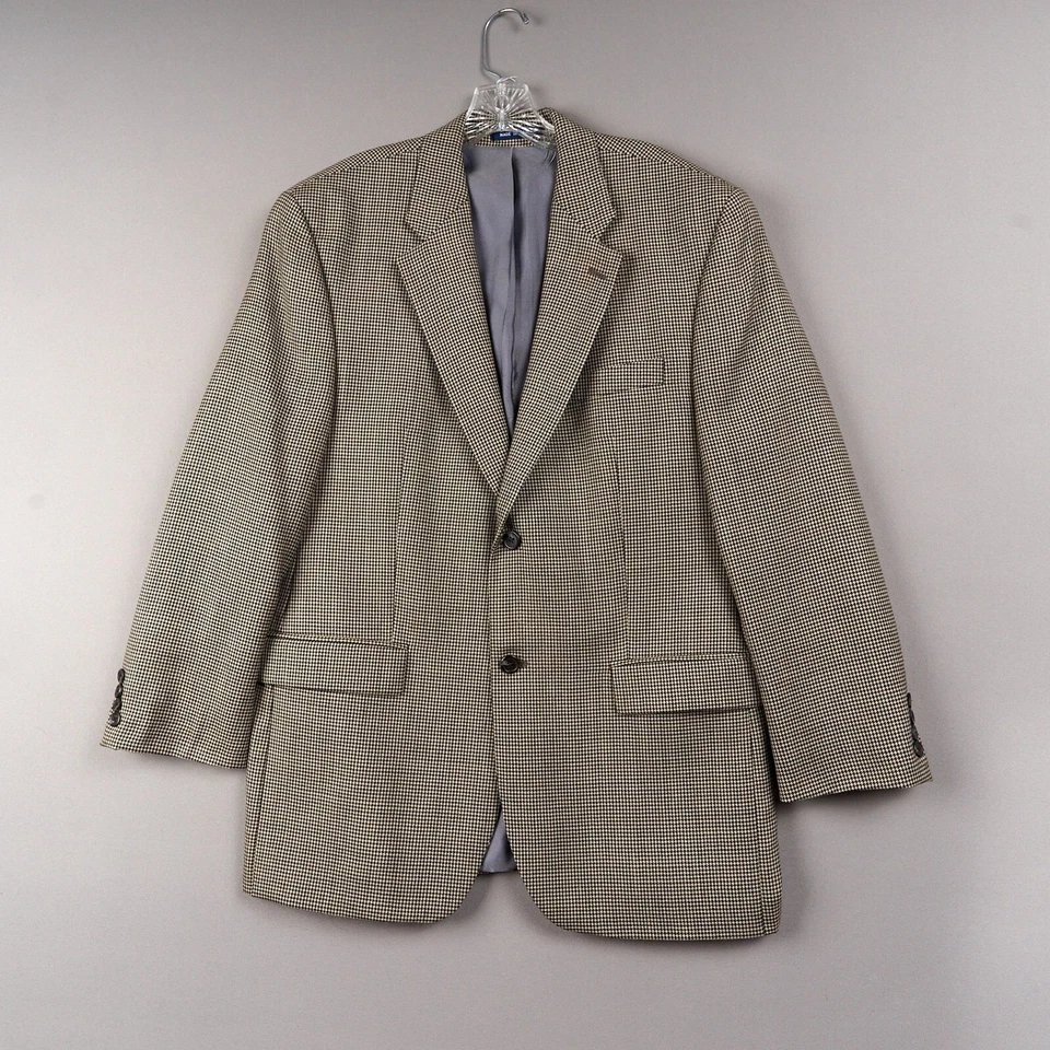 Blazer Ralph Lauren Hombre 41R Beige Negro Pata de Gallo Lana 2 Botones Abrigo Deportivo Foto 1 de 4