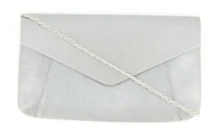 Adrianna Papell Kacee Envelope Clutch Crossbody Beaded Strap Pewter/Silver NWT - Picture 1 of 4