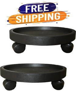 2 Pack of 11 Inch Heavy Duty Plant Caddy with Wheels,Rolling Plant Stand Pot Tro - Picture 1 of 8