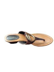 ST. JOHNS BAY Handmade Women Sandals Size 9M  Brown - Picture 1 of 4