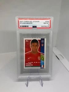 Rookie Card Kylian Mbappe Monaco Champions #248 Topps UCL 2017 PSA 8 NM MT - Imagen 1 de 2