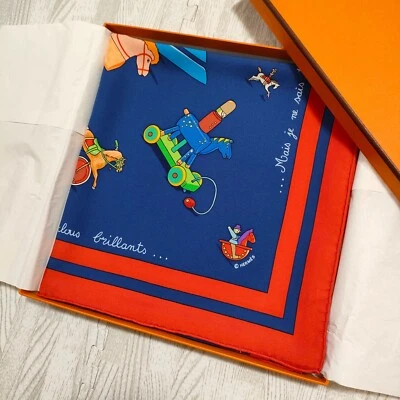 Unused w/box HERMES Carre 90 Raconte moi le cheval Silk Scarf 90cm - Image 1 of 4
