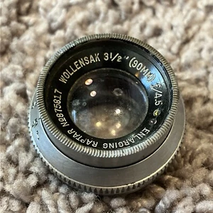 Wollensak enlarging Raptar 90mm F4.5 lens 3-1/2” No. 875817 - Picture 1 of 8
